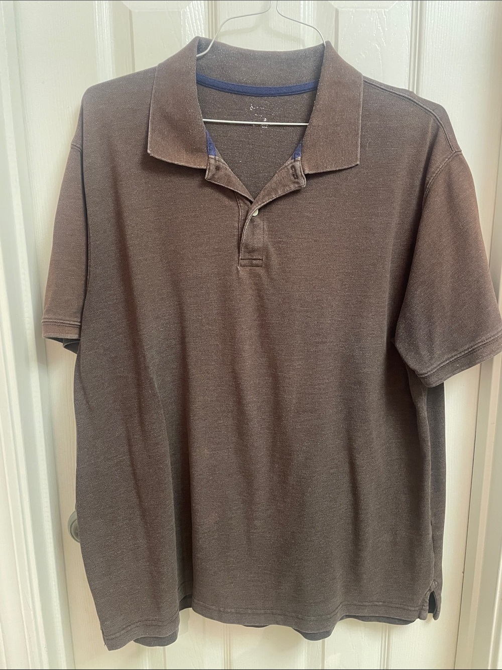 Men's Brown Polo with Classic Collar